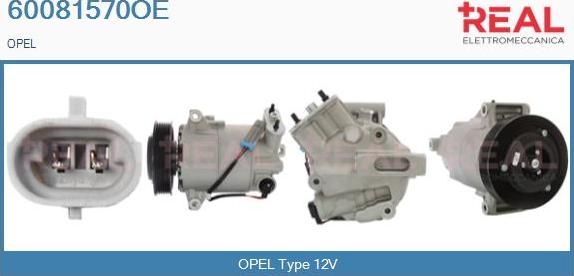 REAL 60081570OE - Compressor, air conditioning autospares.lv