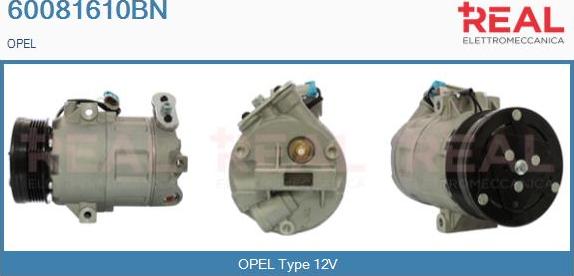 REAL 60081610BN - Compressor, air conditioning autospares.lv