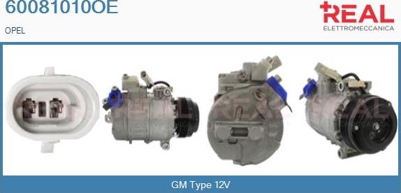 REAL 60081010OE - Compressor, air conditioning autospares.lv