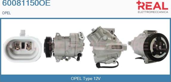 REAL 60081150OE - Compressor, air conditioning autospares.lv