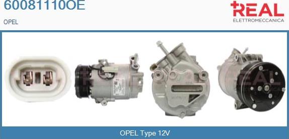 REAL 60081110OE - Compressor, air conditioning autospares.lv