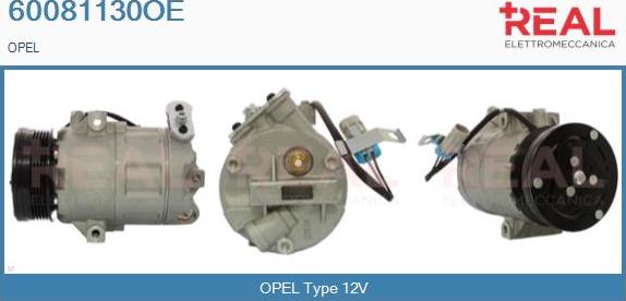 REAL 60081130OE - Compressor, air conditioning autospares.lv