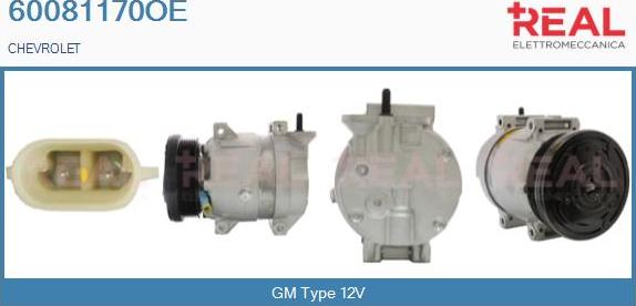 REAL 60081170OE - Compressor, air conditioning autospares.lv