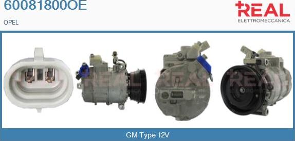 REAL 60081800OE - Compressor, air conditioning autospares.lv