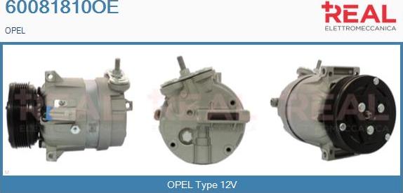 REAL 60081810OE - Compressor, air conditioning autospares.lv