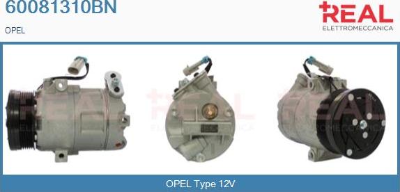 REAL 60081310BN - Compressor, air conditioning autospares.lv