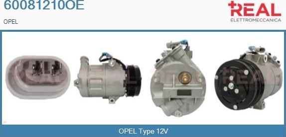 REAL 60081210OE - Compressor, air conditioning autospares.lv