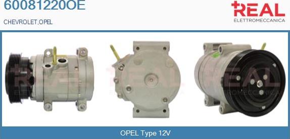 REAL 60081220OE - Compressor, air conditioning autospares.lv