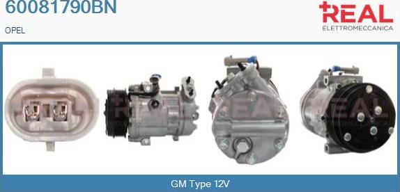 REAL 60081790BN - Compressor, air conditioning autospares.lv