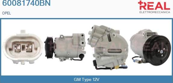 REAL 60081740BN - Compressor, air conditioning autospares.lv