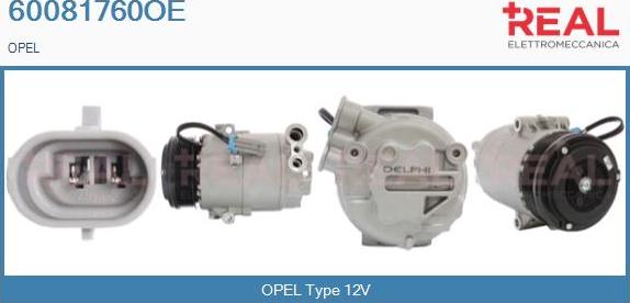 REAL 60081760OE - Compressor, air conditioning autospares.lv