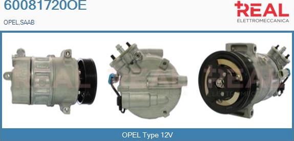 REAL 60081720OE - Compressor, air conditioning autospares.lv