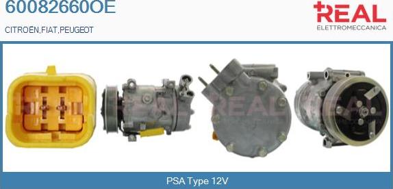 REAL 60082660OE - Compressor, air conditioning autospares.lv