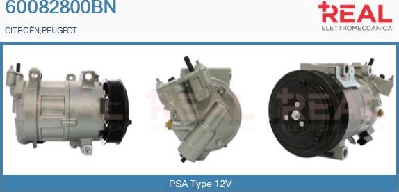 REAL 60082800BN - Compressor, air conditioning autospares.lv