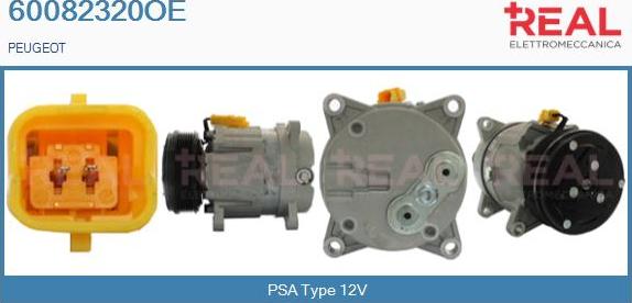 REAL 60082320OE - Compressor, air conditioning autospares.lv