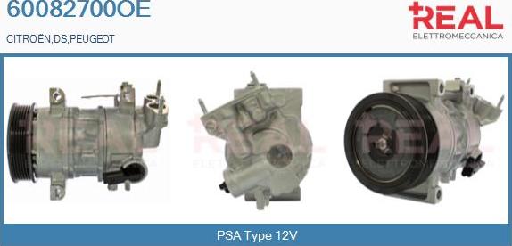 REAL 60082700OE - Compressor, air conditioning autospares.lv