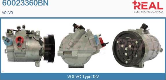 REAL 60023360BN - Compressor, air conditioning autospares.lv