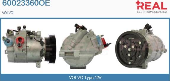 REAL 60023360OE - Compressor, air conditioning autospares.lv