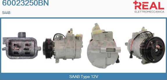 REAL 60023250BN - Compressor, air conditioning autospares.lv