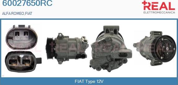 REAL 60027650RC - Compressor, air conditioning autospares.lv