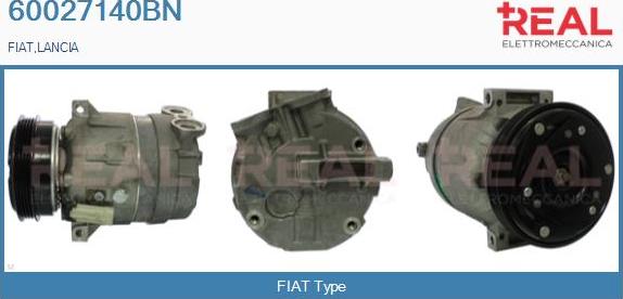 REAL 60027140BN - Compressor, air conditioning autospares.lv