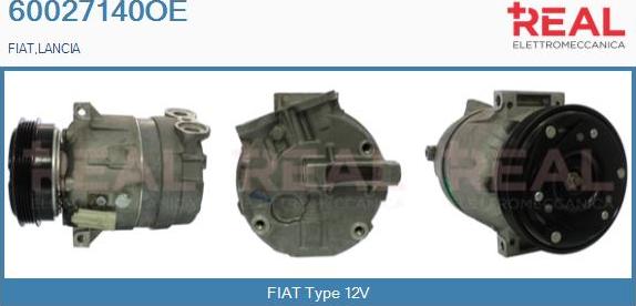 REAL 60027140OE - Compressor, air conditioning autospares.lv