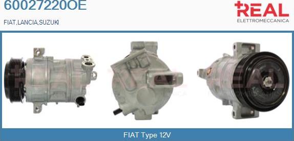 REAL 60027220OE - Compressor, air conditioning autospares.lv