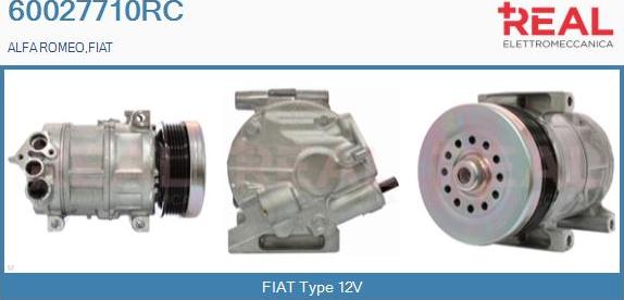 REAL 60027710RC - Compressor, air conditioning autospares.lv