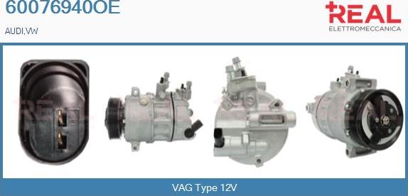 REAL 60076940OE - Compressor, air conditioning autospares.lv