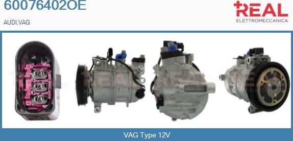 REAL 60076402OE - Compressor, air conditioning autospares.lv