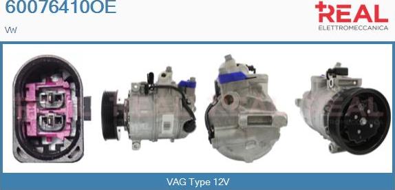 REAL 60076410OE - Compressor, air conditioning autospares.lv