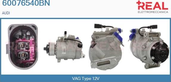 REAL 60076540BN - Compressor, air conditioning autospares.lv