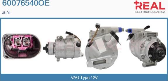 REAL 60076540OE - Compressor, air conditioning autospares.lv