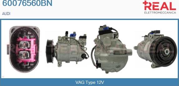 REAL 60076560BN - Compressor, air conditioning autospares.lv