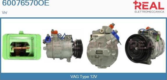 REAL 60076570OE - Compressor, air conditioning autospares.lv