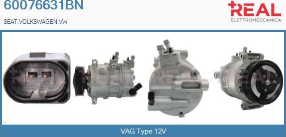 REAL 60076631BN - Compressor, air conditioning autospares.lv