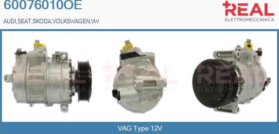 REAL 60076010OE - Compressor, air conditioning autospares.lv