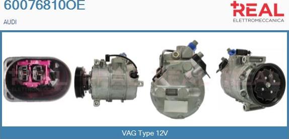 REAL 60076810OE - Compressor, air conditioning autospares.lv