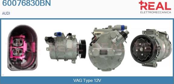 REAL 60076830BN - Compressor, air conditioning autospares.lv