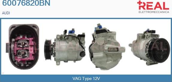 REAL 60076820BN - Compressor, air conditioning autospares.lv