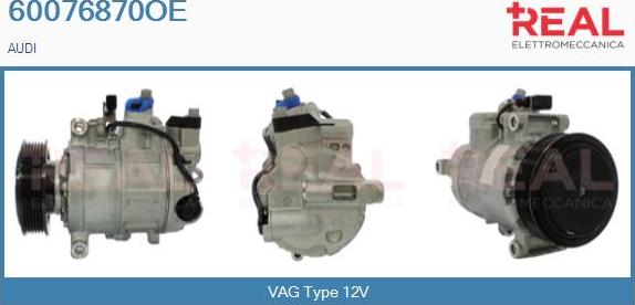 REAL 60076870OE - Compressor, air conditioning autospares.lv