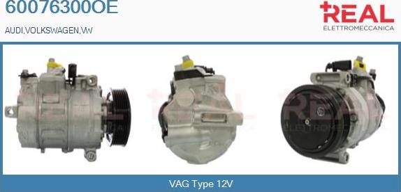 REAL 60076300OE - Compressor, air conditioning autospares.lv