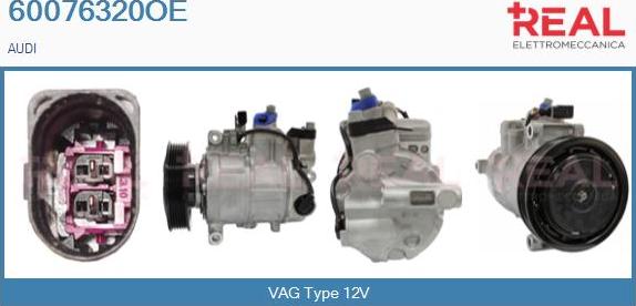 REAL 60076320OE - Compressor, air conditioning autospares.lv