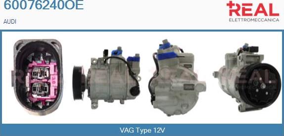 REAL 60076240OE - Compressor, air conditioning autospares.lv