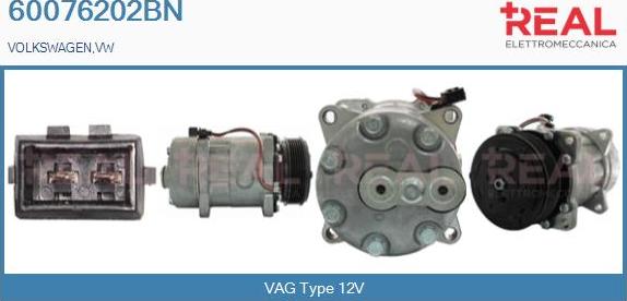 REAL 60076202BN - Compressor, air conditioning autospares.lv