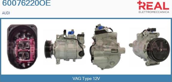 REAL 60076220OE - Compressor, air conditioning autospares.lv