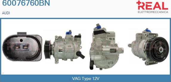 REAL 60076760BN - Compressor, air conditioning autospares.lv