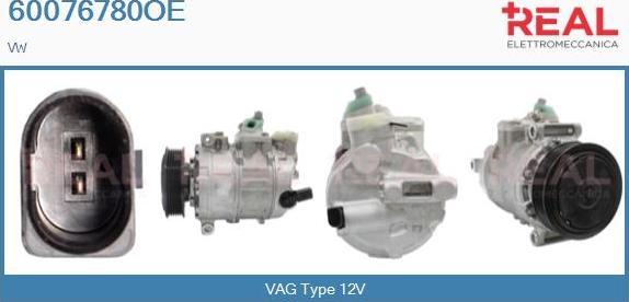 REAL 60076780OE - Compressor, air conditioning autospares.lv