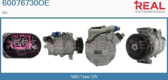 REAL 60076730OE - Compressor, air conditioning autospares.lv