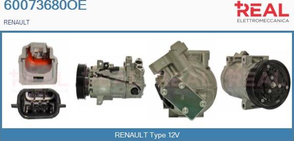 REAL 60073680OE - Compressor, air conditioning autospares.lv